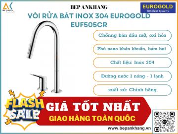 Vòi rửa bát inox 304 Eurogold  EUF505CR